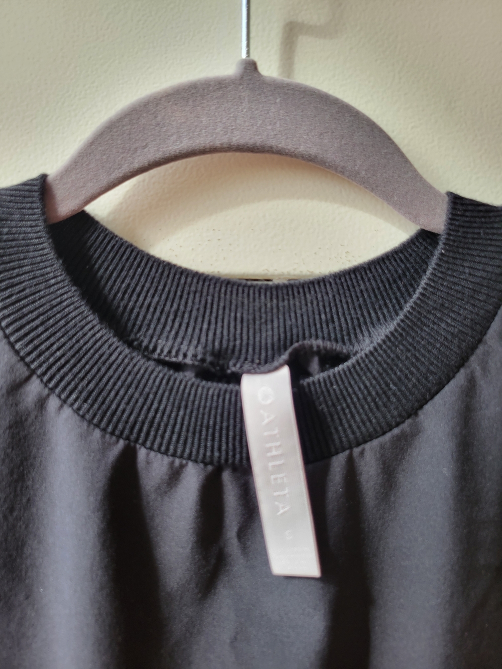 Athleta Black Ribbed-Neck Tee - Picture 3 of 5
